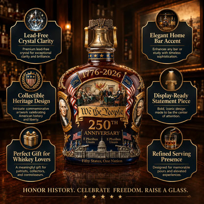 Lead Crystal Whiskey Decanter Glass Decor