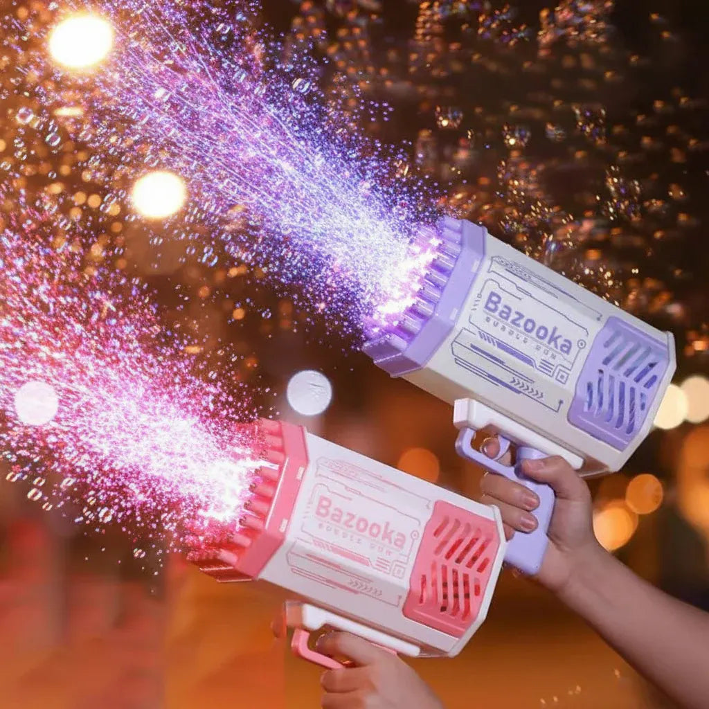LED Bubble Blaster Gun Outdoor Toy for Kids Play