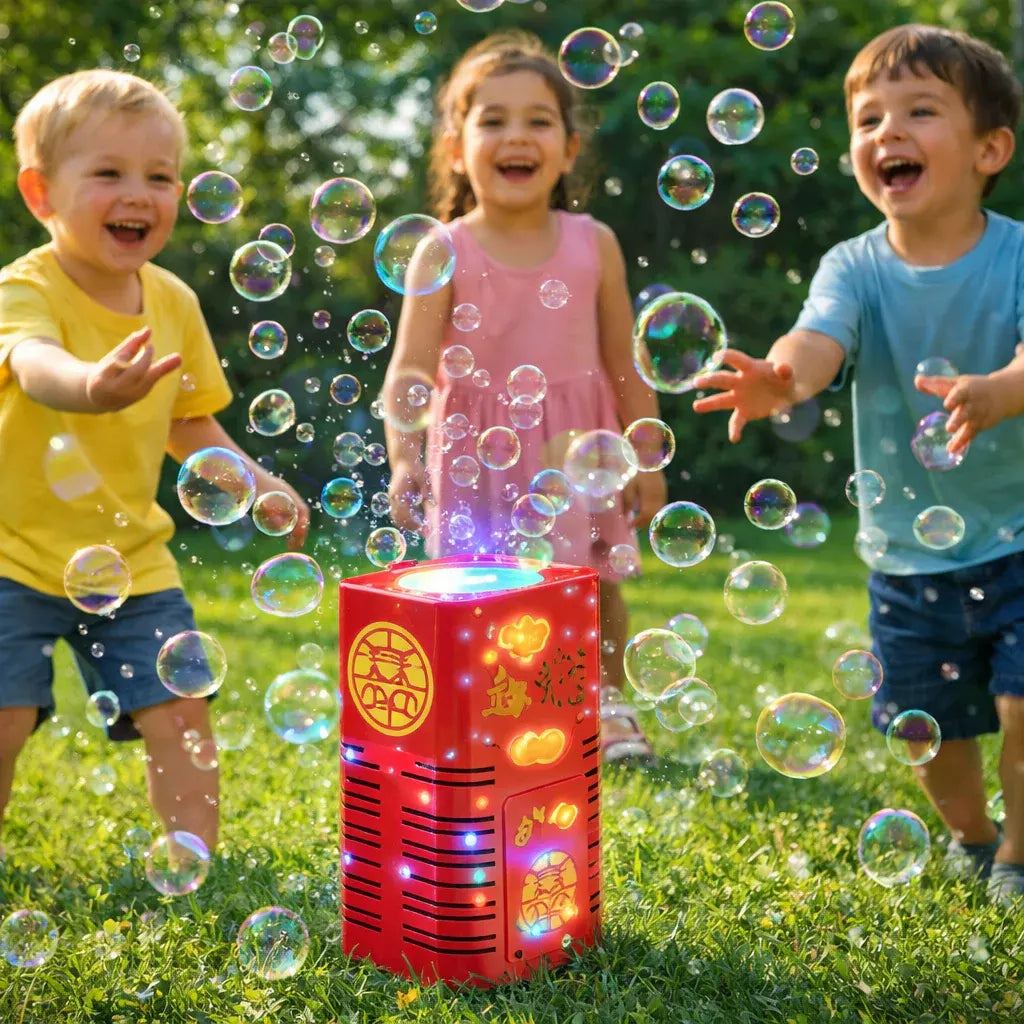 LED Bubble Blower Machine for Kids Outdoor Party Fun