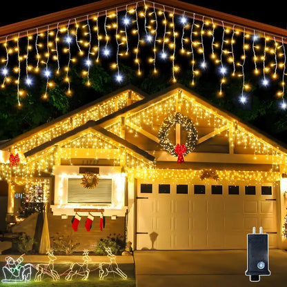 LED Christmas Curtain Lights for Outdoor Hanging Display