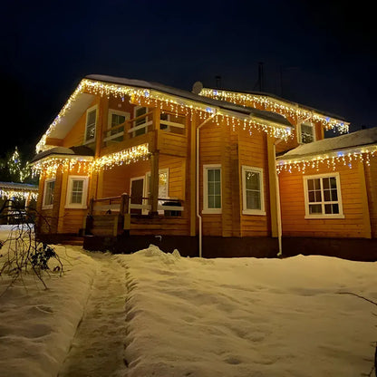 LED Christmas Curtain Lights for Outdoor Hanging Display