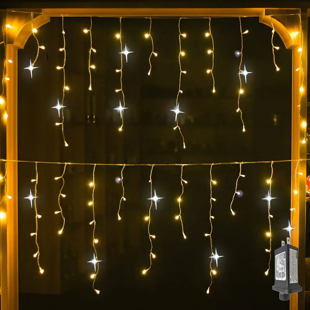 LED Christmas Curtain Lights for Outdoor Hanging Display