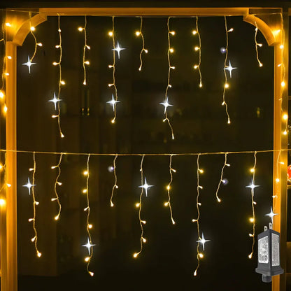 LED Christmas Curtain Lights for Outdoor Hanging Display