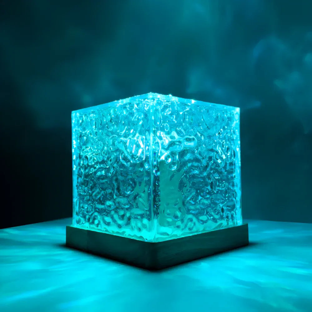 LED Color-Changing Cube Night Light Projector Lamp