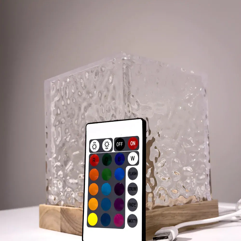 LED Color-Changing Cube Night Light Projector Lamp