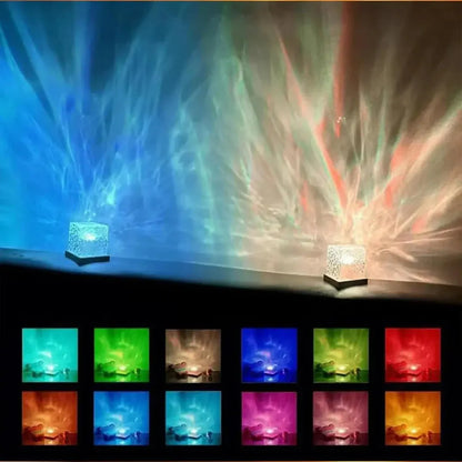 LED Color-Changing Cube Night Light Projector Lamp