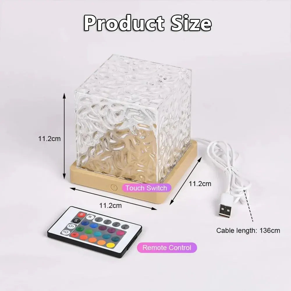 LED Color-Changing Cube Night Light Projector Lamp