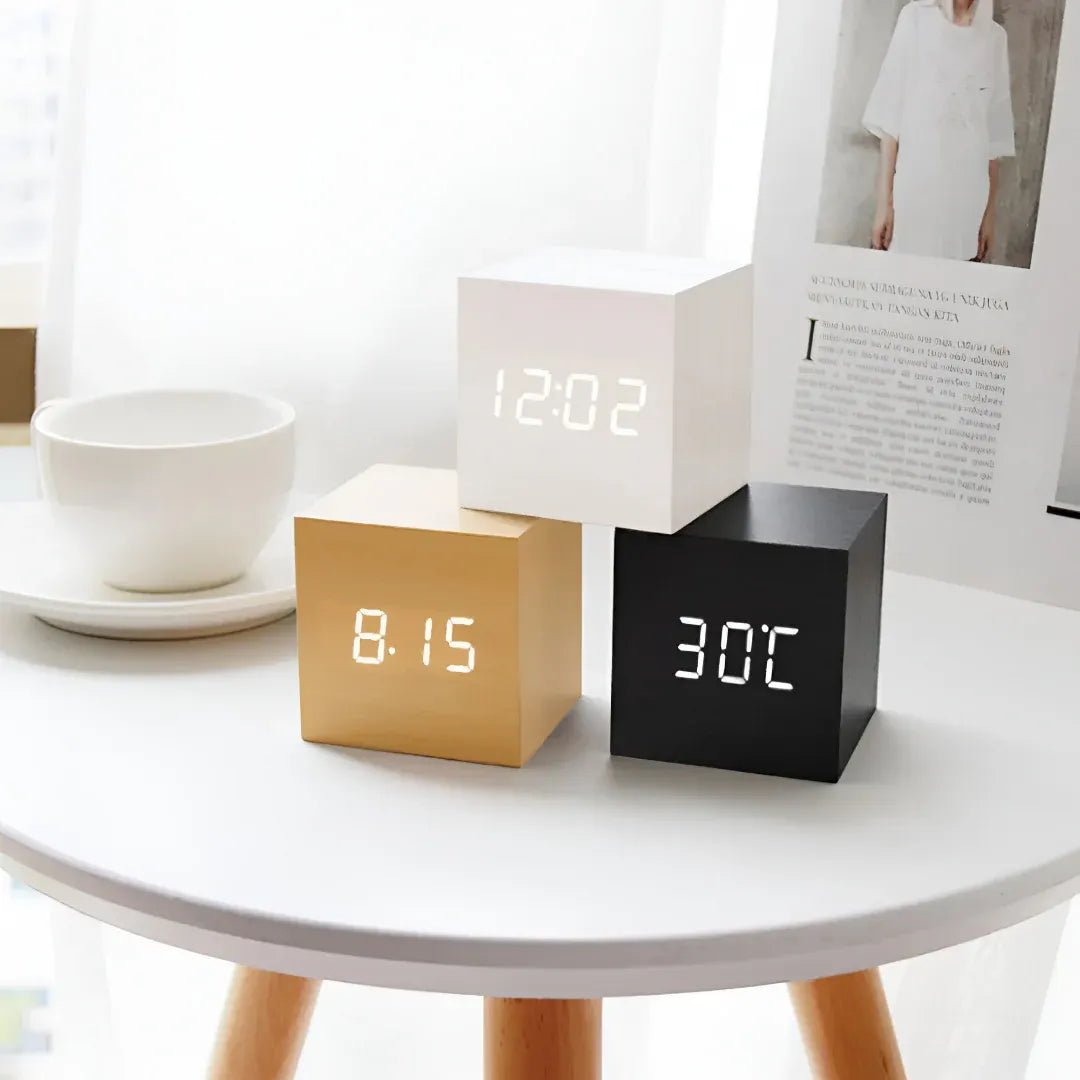 LED Digital Desk Alarm Clock with Temperature Display and Timer
