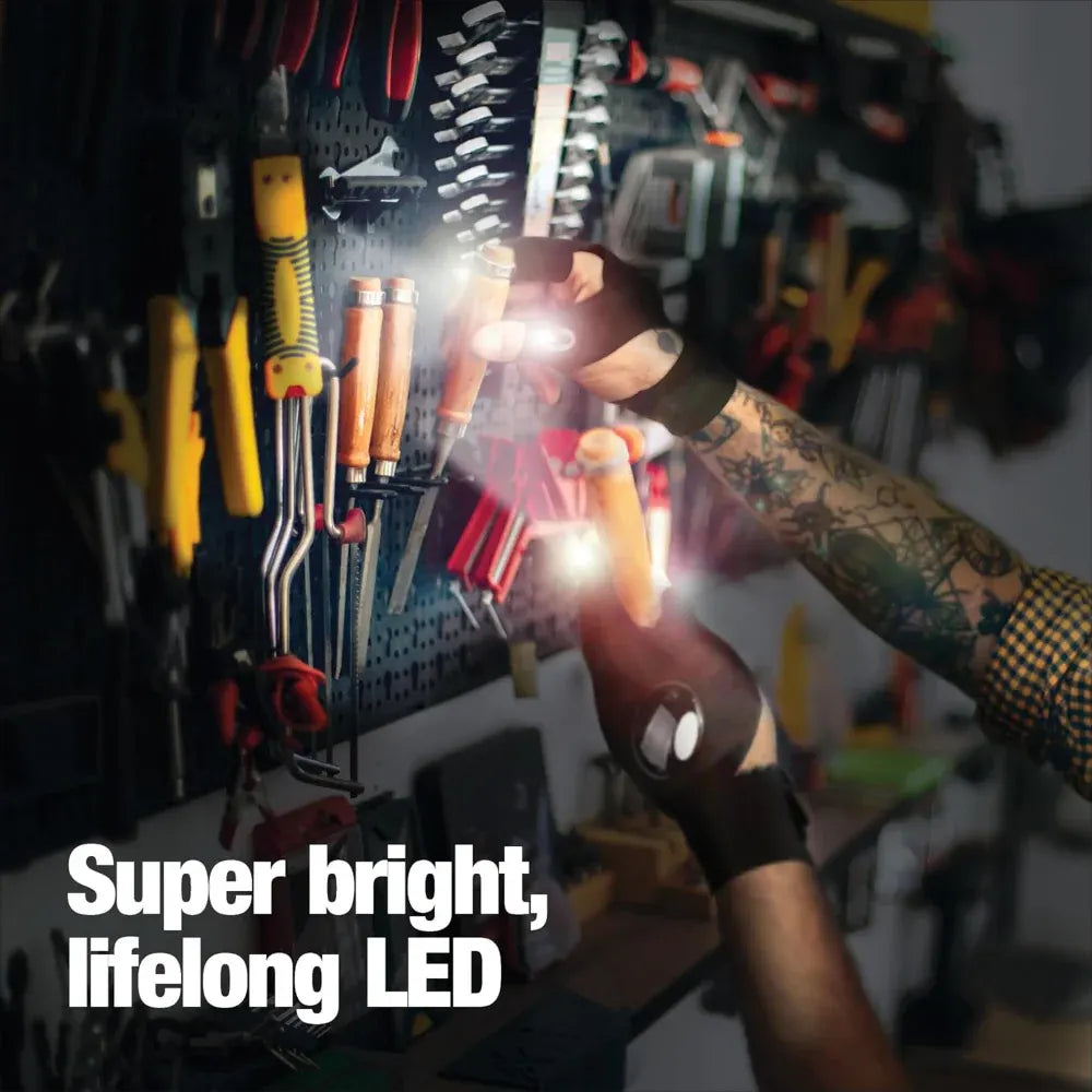 LED Finger Light Flashlight Gloves for Outdoor Work Tasks