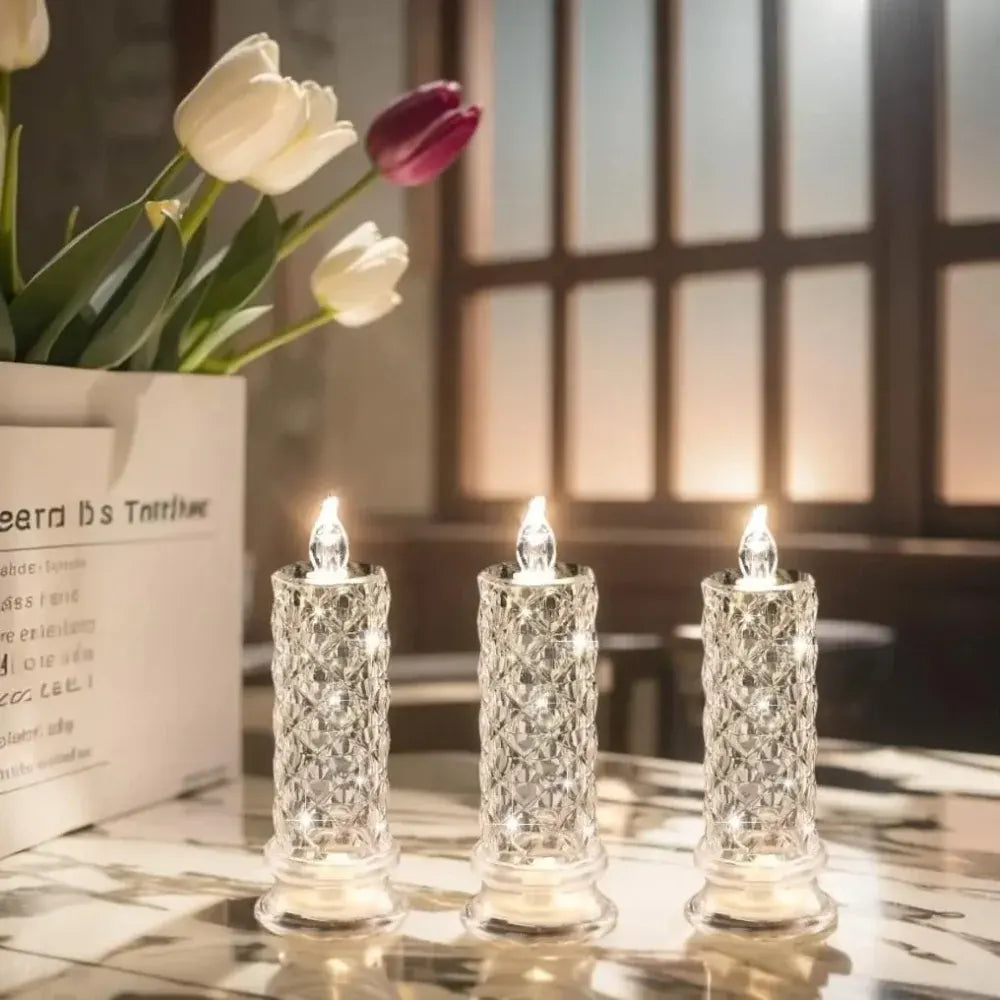 LED Flameless Candle with Warm Glow – Decorative Home Accent Light