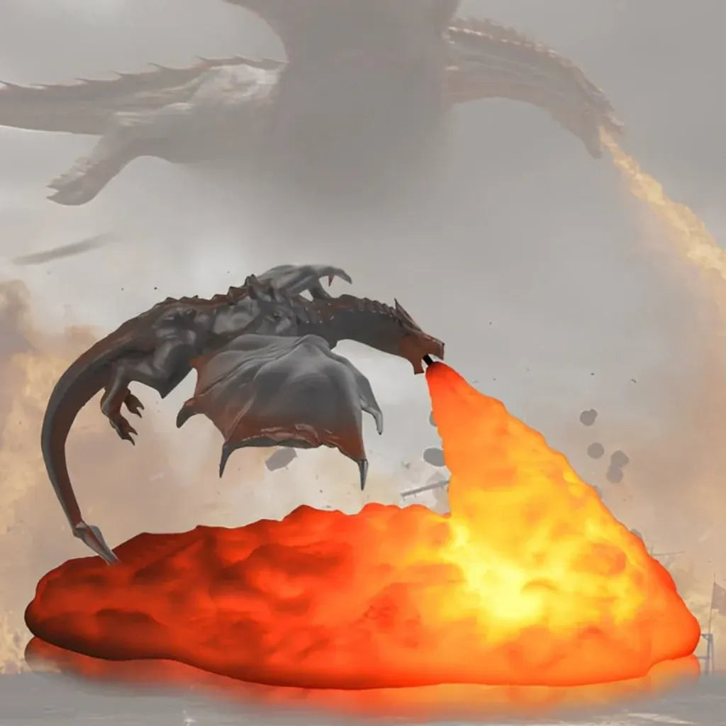 LED Flickering Flame Light Dragon Halloween Decor