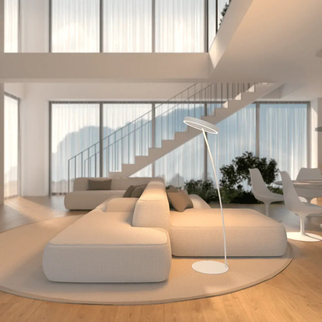 LED Floor Lamp with Remote Control and Adjustable Brightness Design