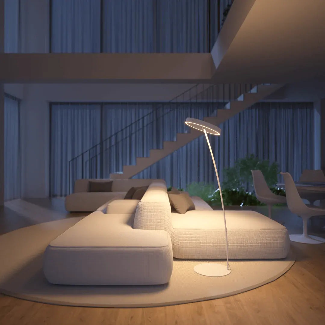 LED Floor Lamp with Remote Control and Adjustable Brightness Design