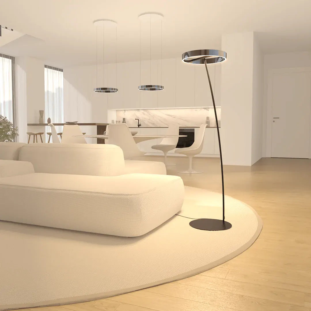 LED Floor Lamp with Remote Control and Adjustable Brightness Design