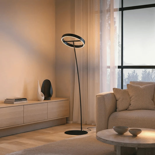 LED Floor Lamp with Remote Control and Adjustable Brightness Design