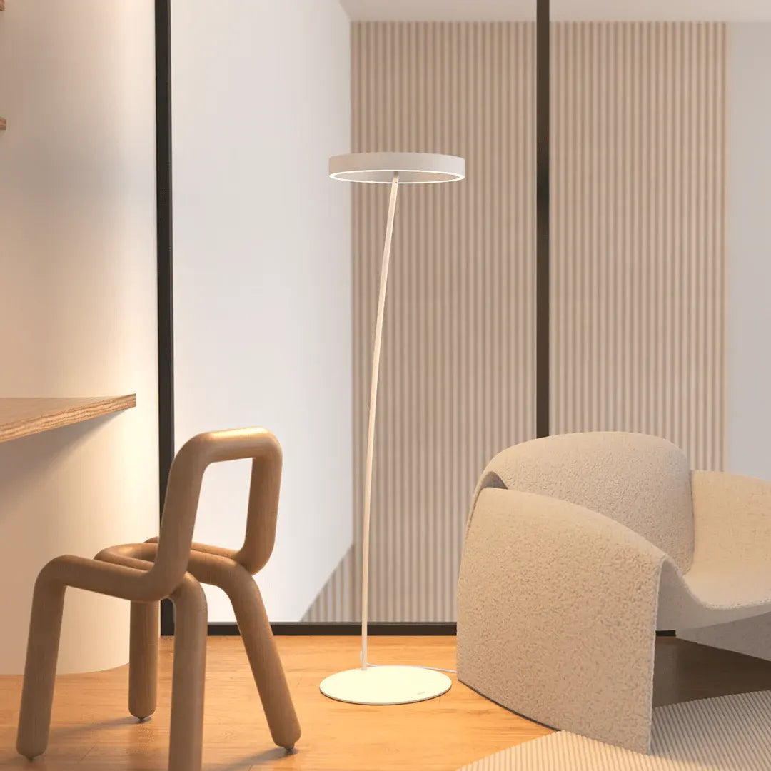LED Floor Lamp with Remote Control and Adjustable Brightness Design