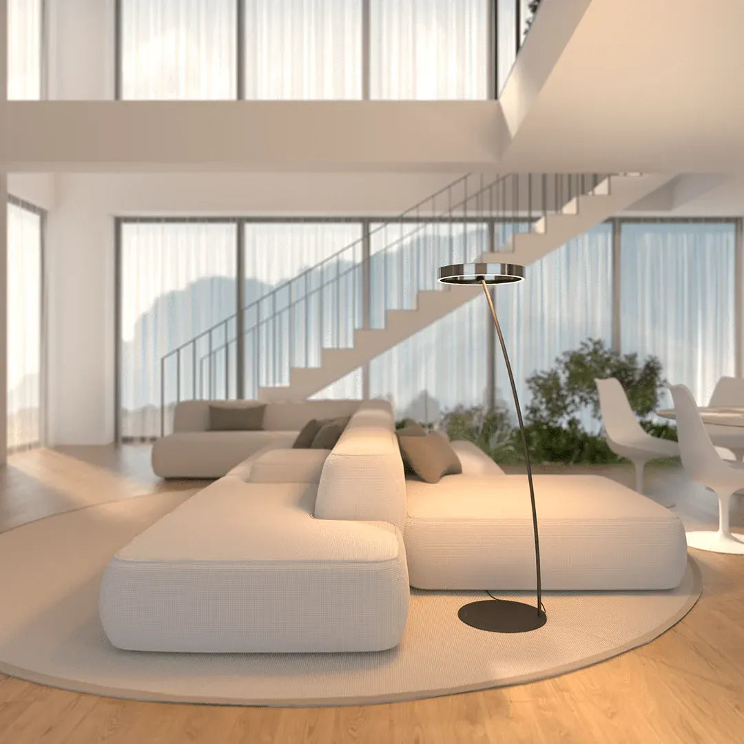 LED Floor Lamp with Remote Control and Adjustable Brightness Design