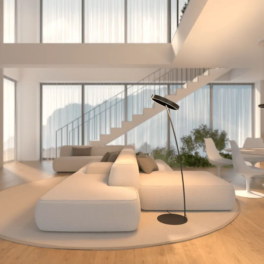 LED Floor Lamp with Remote Control and Adjustable Brightness Design