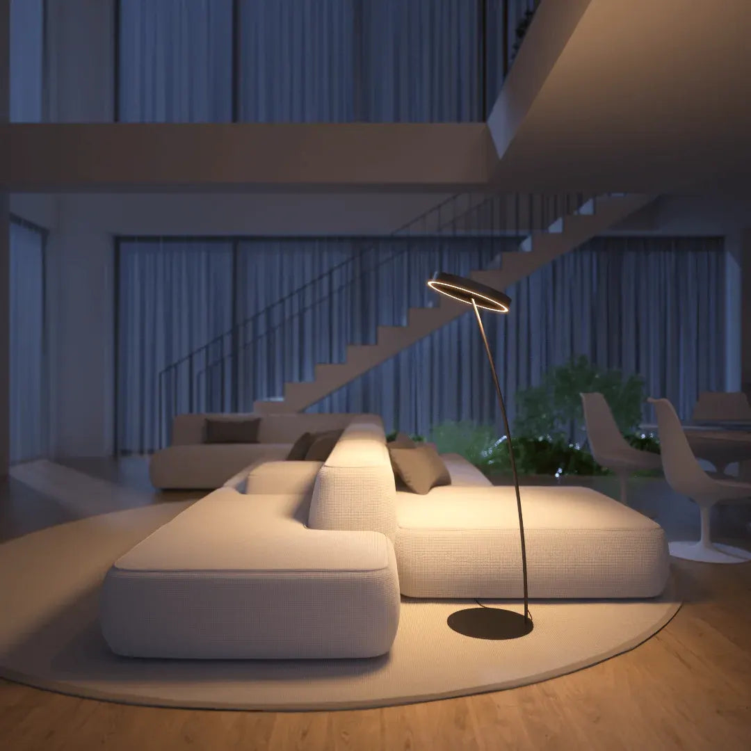 LED Floor Lamp with Remote Control and Adjustable Brightness Design
