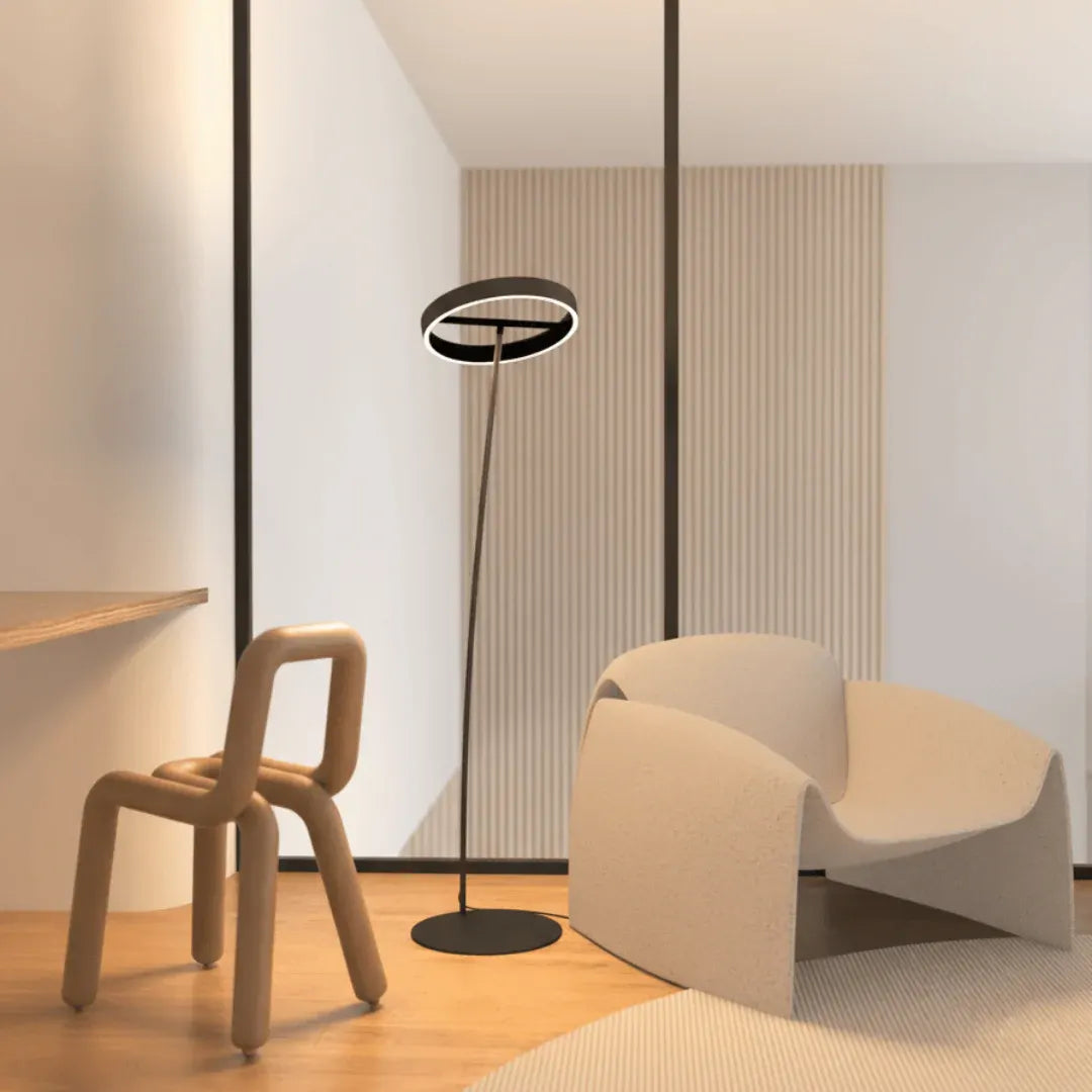 LED Floor Lamp with Remote Control and Adjustable Brightness Design