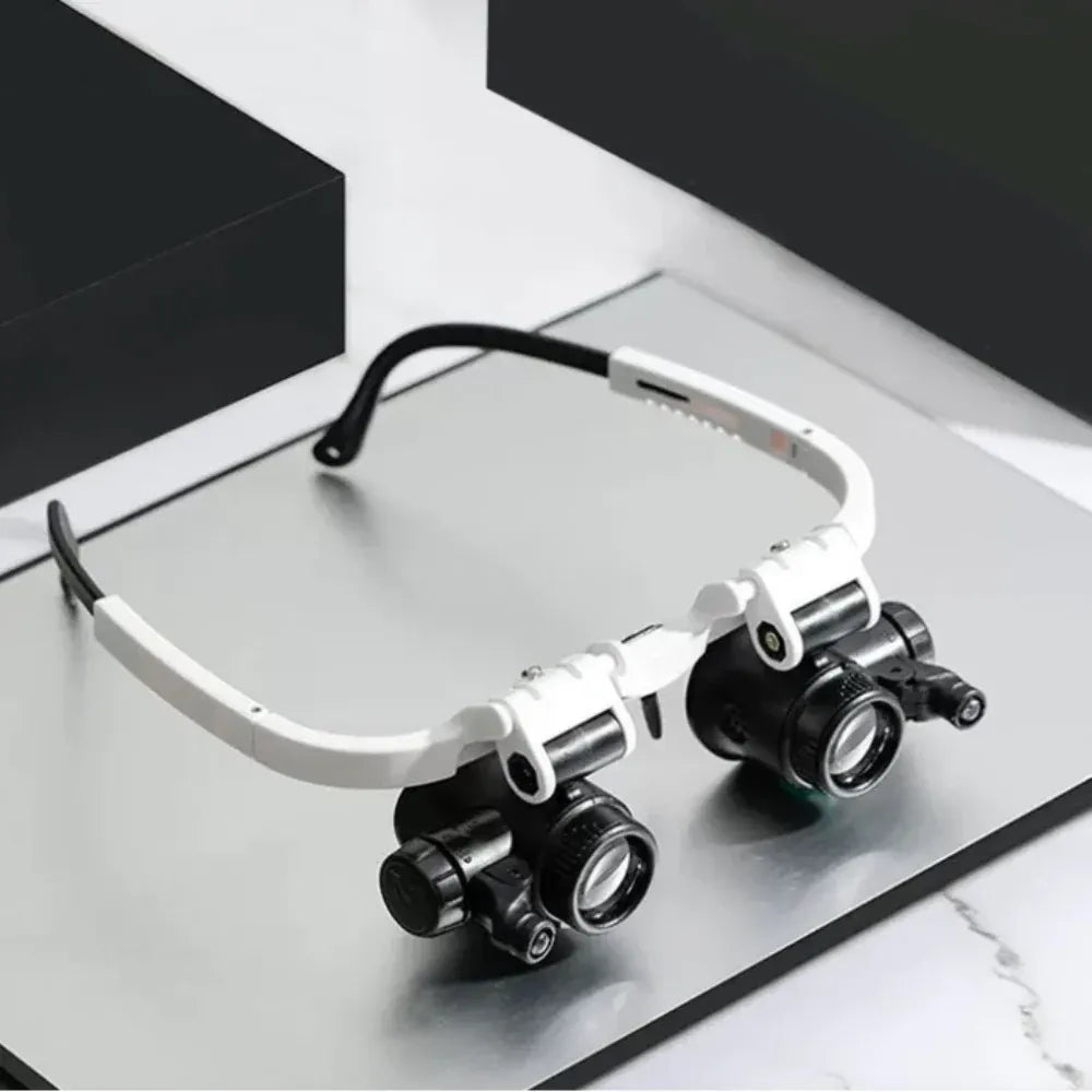 LED Illuminated Magnifying Glasses with Adjustable Lens Design