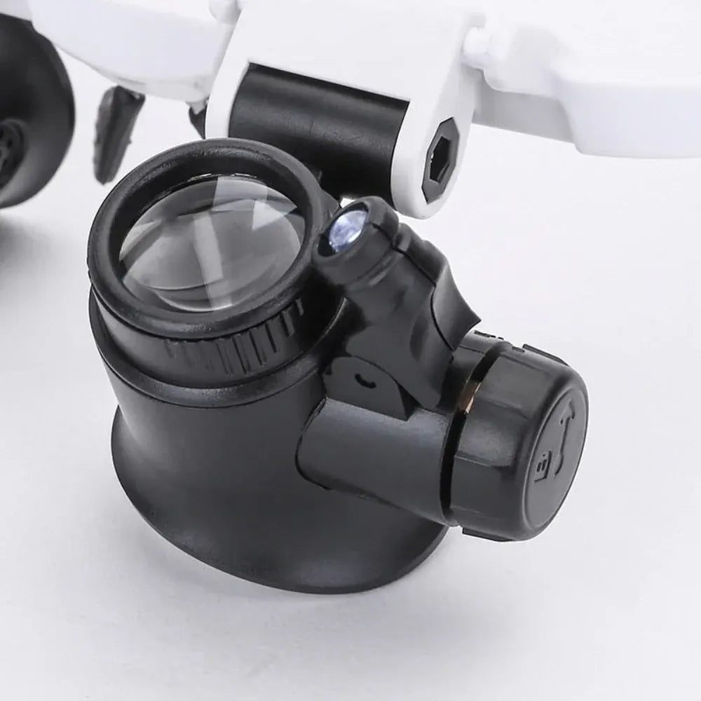 LED Illuminated Magnifying Glasses with Adjustable Lens Design