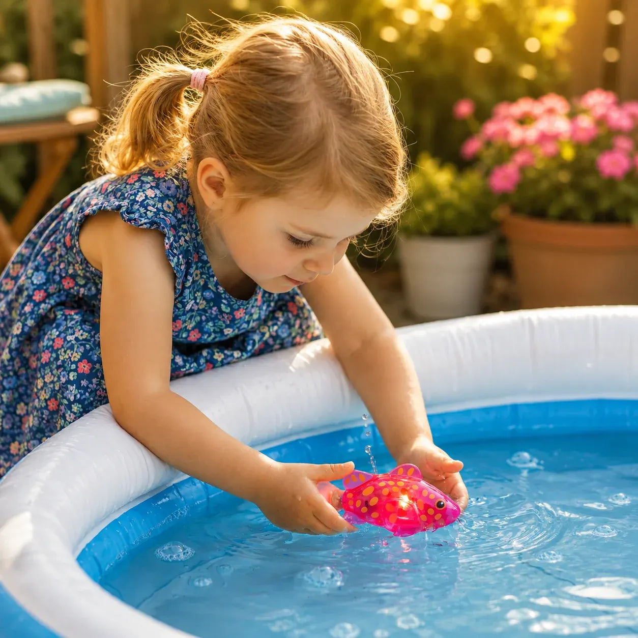 LED Light-Up Floating Fish Bath Toy for Kids