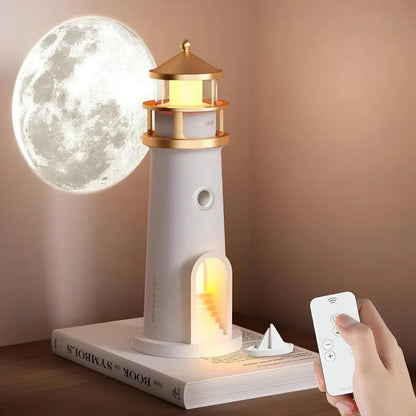 LED Lighthouse Projector Night Lamp for Room Decor