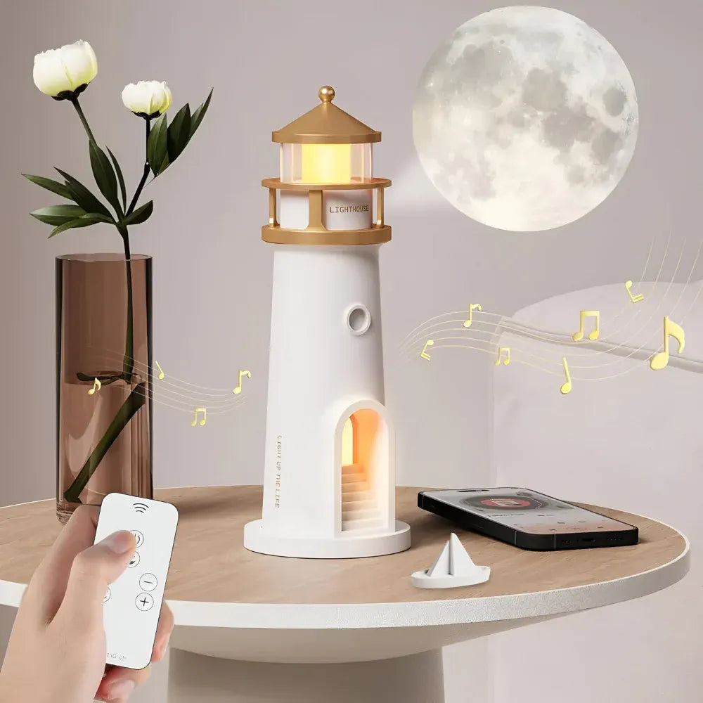 LED Lighthouse Projector Night Lamp for Room Decor