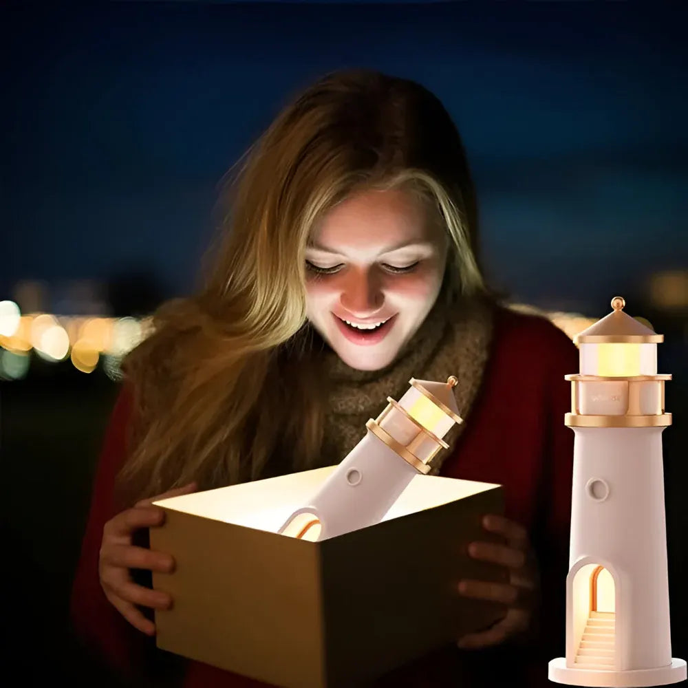 LED Lighthouse Projector Night Lamp for Room Decor