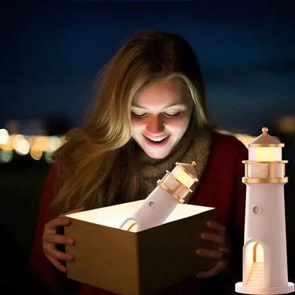 LED Lighthouse Projector Night Lamp for Room Decor