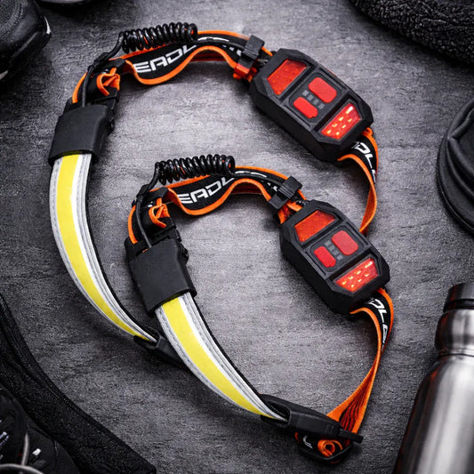 LED Rechargeable Headlamp Set for Outdoor Camping & Hiking Use