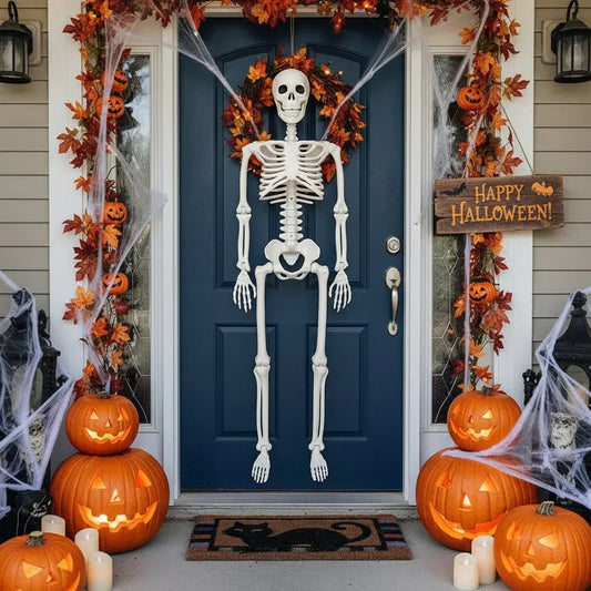 Life-Size Halloween Skeleton Statue Display Decoration