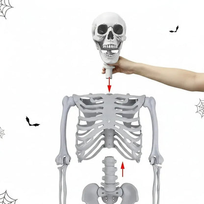 Life-Size Halloween Skeleton Statue Display Decoration