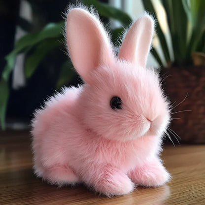 Lifelike Sitting Bunny Figurine Display Decor