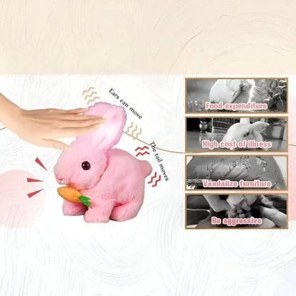 Lifelike Sitting Bunny Figurine Display Decor