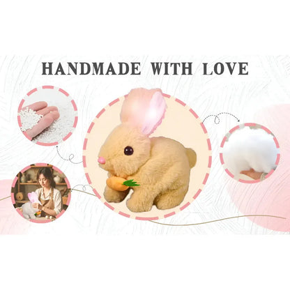 Lifelike Sitting Bunny Figurine Display Decor