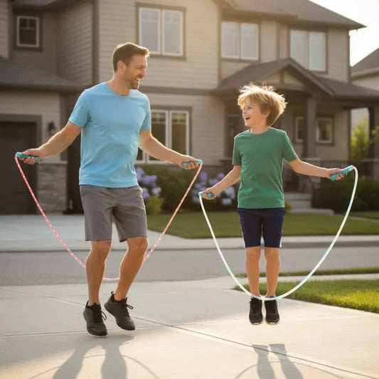 Light-Up Adjustable Jump Rope for Fun Cardio Fitness Activity