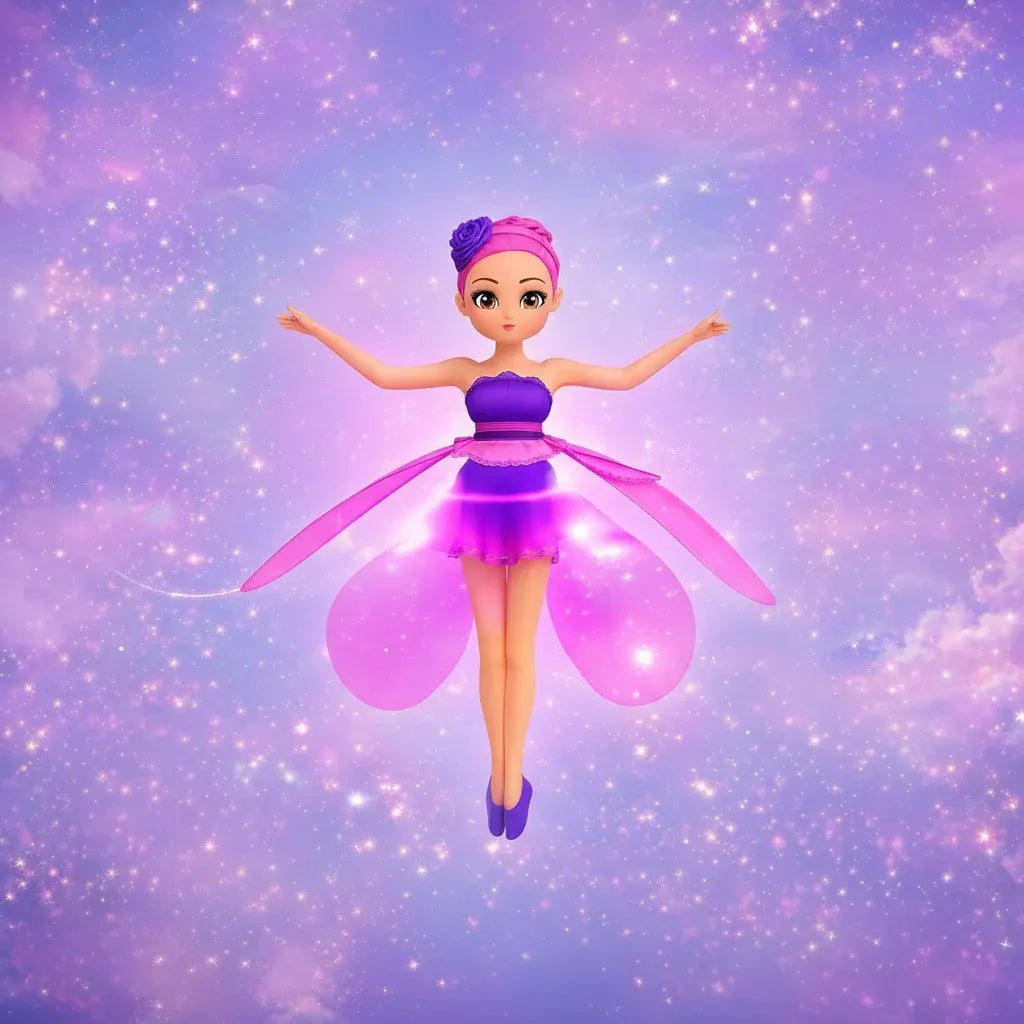 Light-Up Fairy Princess Flying Toy with Hand Motion Sensor for Kids