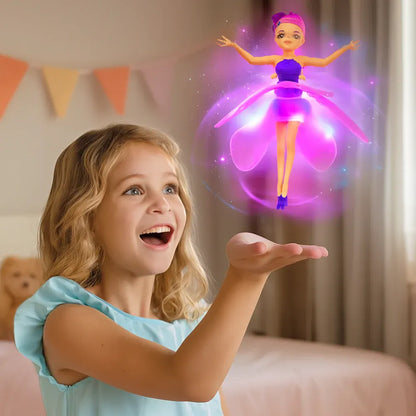 Light-Up Fairy Princess Flying Toy with Hand Motion Sensor for Kids