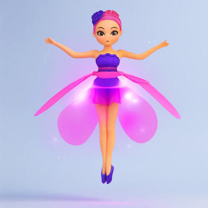 Light-Up Fairy Princess Flying Toy with Hand Motion Sensor for Kids