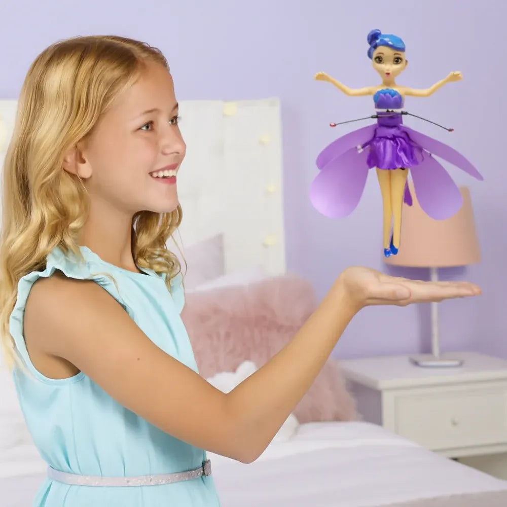 Light-Up Fairy Princess Flying Toy with Hand Motion Sensor for Kids