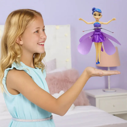 Light-Up Fairy Princess Flying Toy with Hand Motion Sensor for Kids