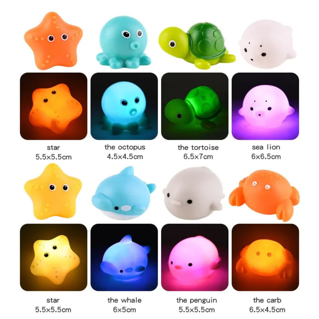 Light-Up Floating Bath Toys for Interactive Water Play