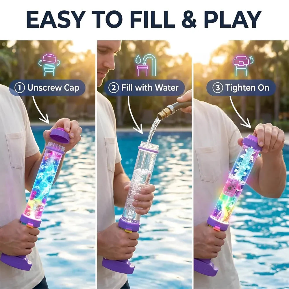 Light-Up Water Blaster Gun Outdoor Summer Play Toy