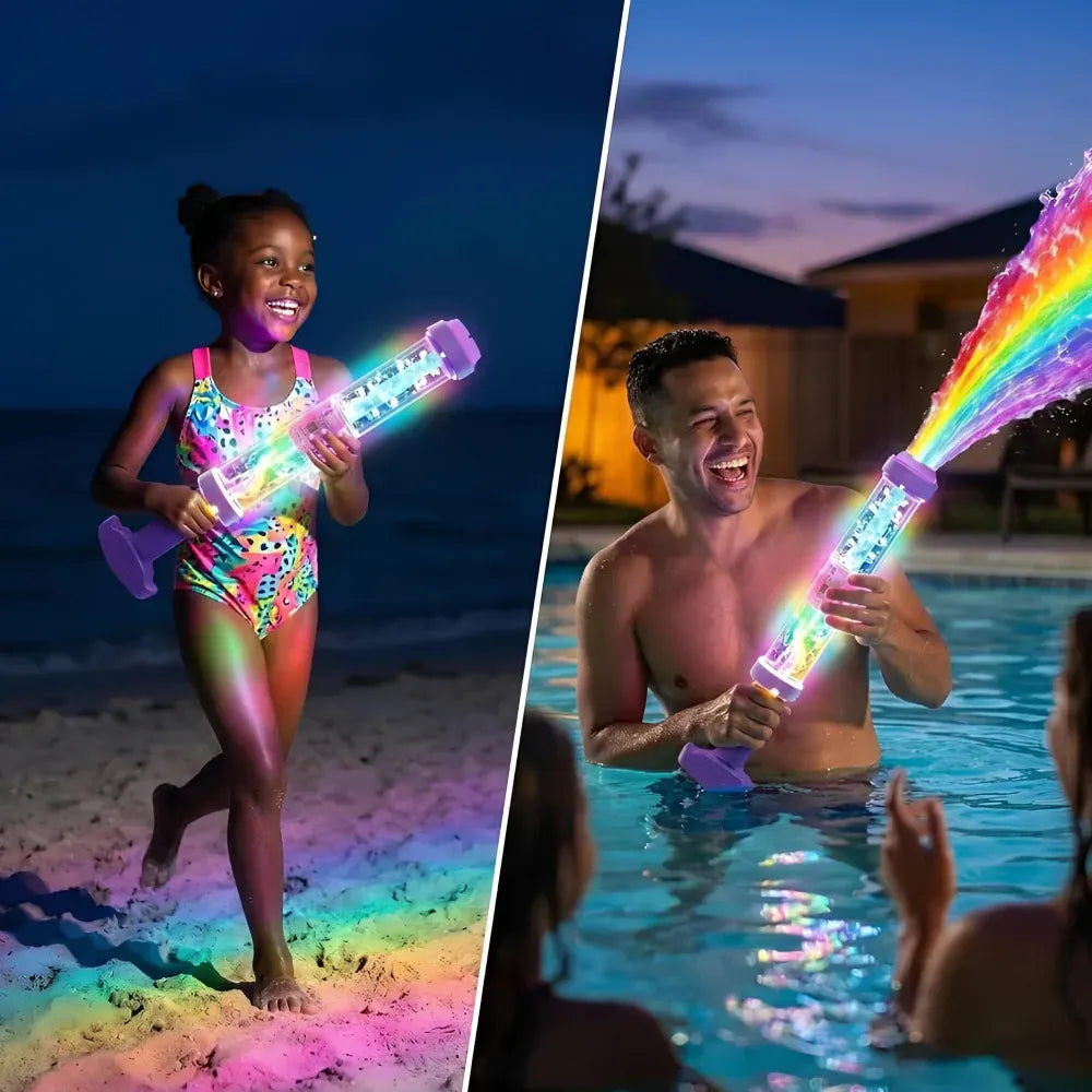 Light-Up Water Blaster Gun Outdoor Summer Play Toy