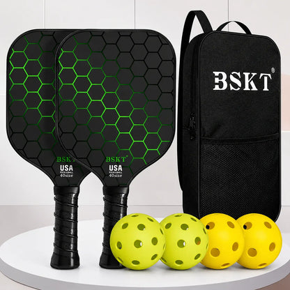 Lightweight Fiberglass Pickleball Paddle Set with Balls