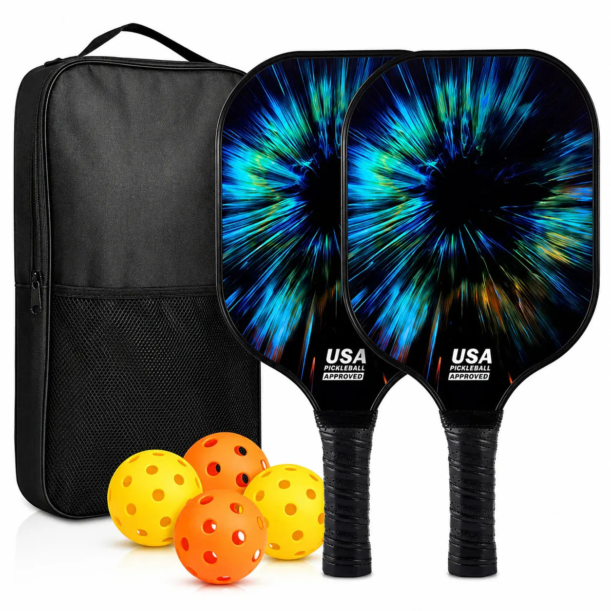 Lightweight Graphite Pickleball Paddle Set with Balls