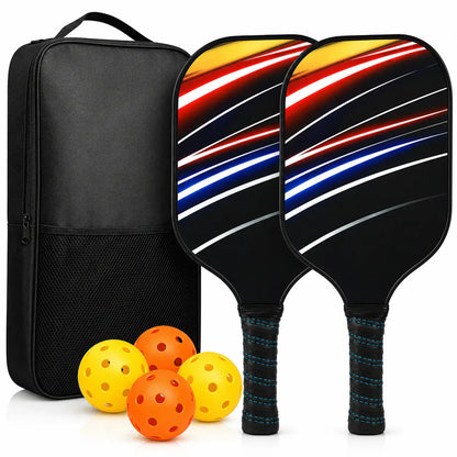 Lightweight Graphite Pickleball Paddle Set with Balls