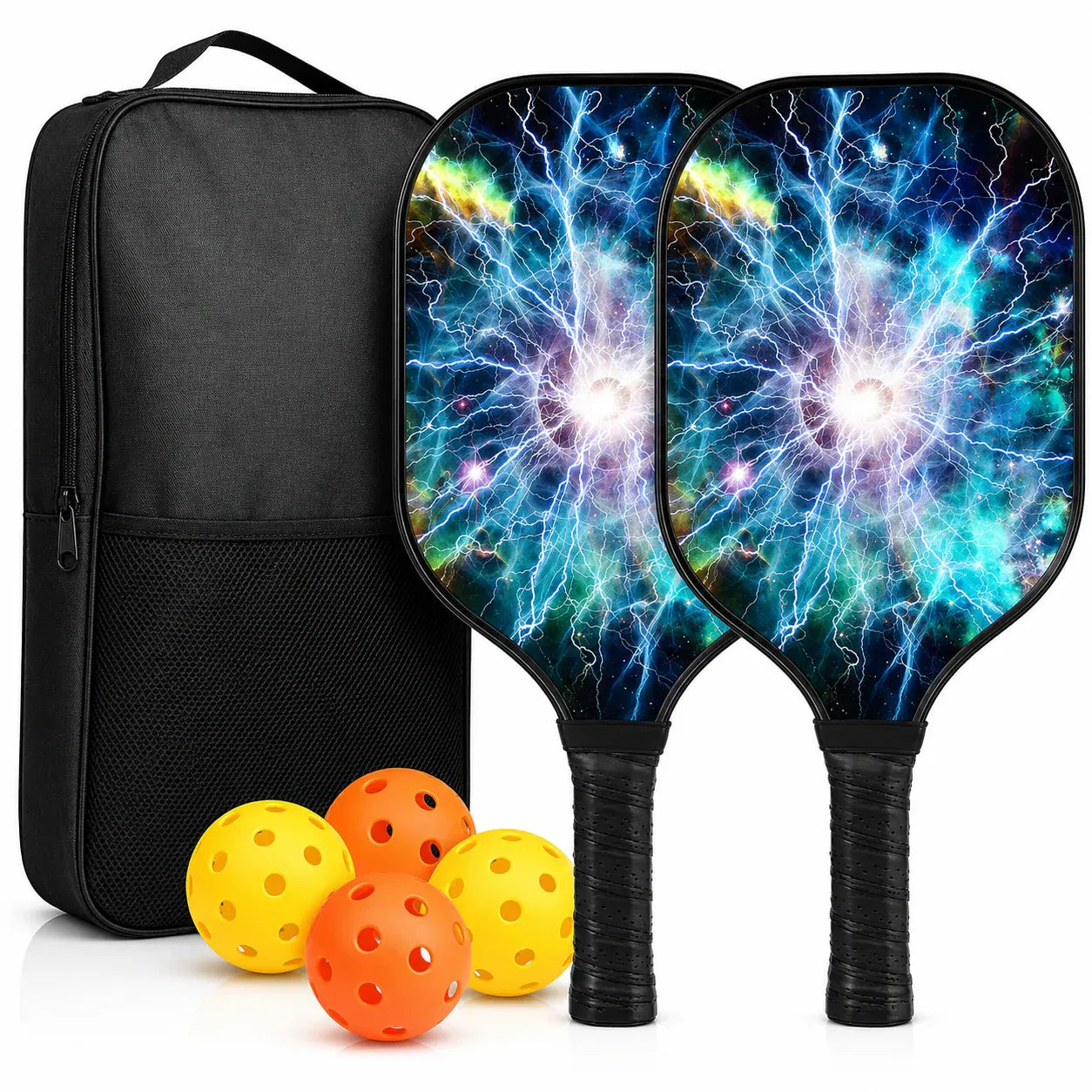 Lightweight Graphite Pickleball Paddle Set with Balls